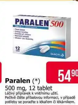 Teta Paralen 500 mg, 12 tablet nabídka