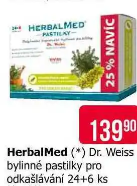 Teta Herbal Med Dr. Weiss bylinné pastilky pro odkašlávání 24+6 ks nabídka