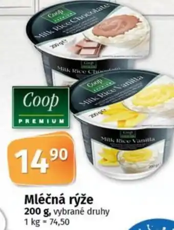 COOP TIP Mléčná rýže nabídka