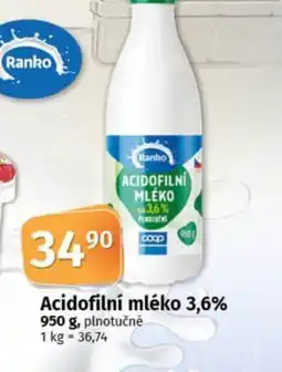 COOP TIP Acidofilní mléko 3,6% nabídka