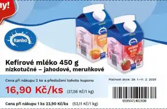 COOP TIP RANKO Kefírové mléko nízkotučné – jahodové, meruňkové nabídka