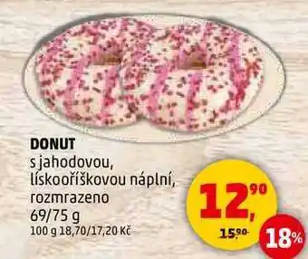 Penny Market DONUT s jahodovou, 69/75 g nabídka