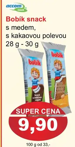 PLUS JIP Bobík snack s medem, s kakaovou polevou nabídka