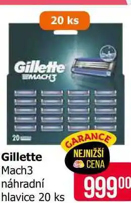 Teta Gillette Mach3 náhradní hlavice 20 ks nabídka