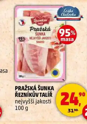 Penny Market PRAŽSKÁ ŠUNKA ŘEZNÍKŮV TALÍŘ, 100 g nabídka