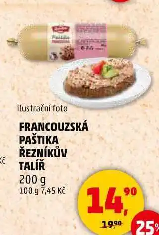 Penny Market FRANCOUZSKÁ PAŠTIKA ŘEZNÍKŮV TALÍŘ, 200 g nabídka