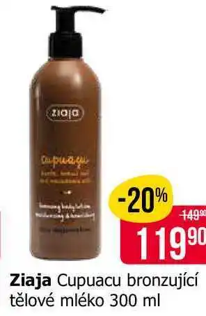 Teta Ziaja Cupuacu bronzující tělové mléko 300 ml nabídka