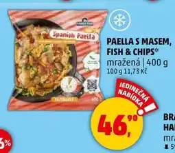 Penny Market PAELLA S MASEM, FISH & CHIPS mražená, 400 g nabídka