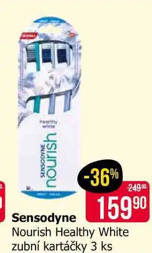 Teta Sensodyne Nourish Healthy White zubní kartáčky 3 ks nabídka