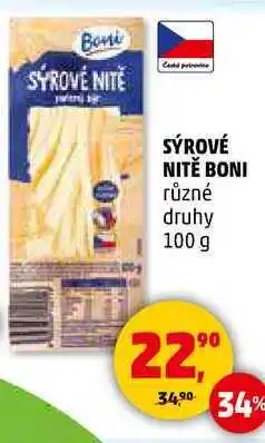 Penny Market SÝROVÉ NITĚ BONI různé druhy, 100 g nabídka