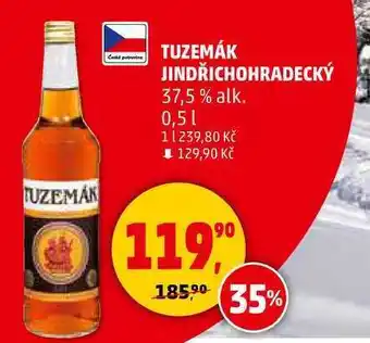 Penny Market TUZEMÁK JINDŘICHOHRADECKÝ 37,5% alk., 0,5 l nabídka