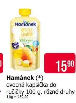 Teta Hamánek ovocná kapsička do ručičky 100 g, různé druhy nabídka