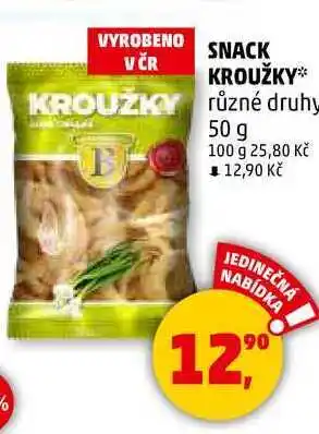 Penny Market SNACK KROUŽKY, 50 g nabídka