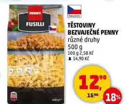 Penny Market TĚSTOVINY BEZVAJEČNÉ PENNY různé druhy, 500 g nabídka