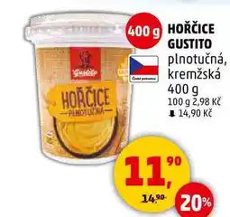 Penny Market HOŘČICE GUSTITO PLNOTOCNA, 400 g nabídka