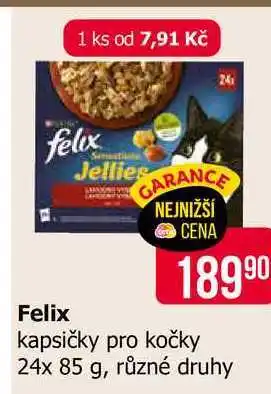 Teta Felix Jellies kapsičky pro kočky 24x 85 g, různé druhy nabídka