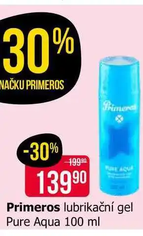 Teta Primeros lubrikační gel Pure Aqua 100 ml nabídka