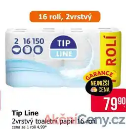 Teta TIP LINE 2vrstvý toaletní papir 16ks nabídka