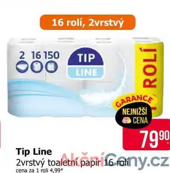 Teta TIP LINE 2vrstvý toaletní papir 16ks nabídka