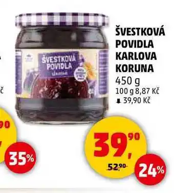 Penny Market ŠVESTKOVÁ POVIDLA KARLOVA KORUNA, 450 g nabídka