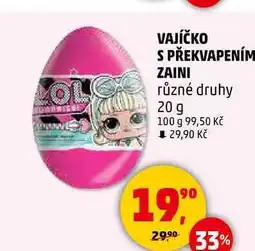 Penny Market VAJÍČKO S PŘEKVAPENÍM ZAINI různé druhy, 20 g nabídka