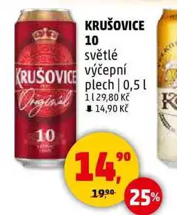 Penny Market KRUŠOVICE 10 světlé výčepní plech, 0,5 l nabídka