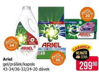 Teta Ariel gel na praní 34 dávek, vybrané druhy nabídka