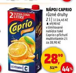 Penny Market NÁPOJ CAPRIO různé druhy, 2 l nabídka