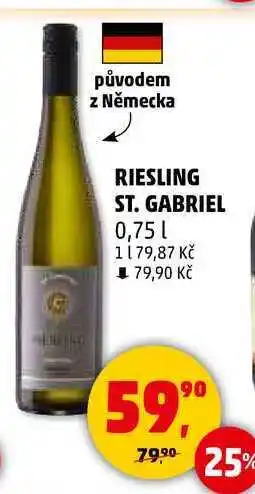 Penny Market RIESLING ST. GABRIEL, 0,75 l nabídka