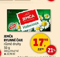 Penny Market JEMČA BYLINNÉ ČAJE různé druhy, 30 g nabídka