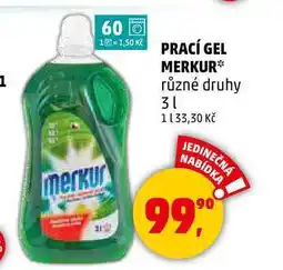 Penny Market PRACÍ GEL MERKUR různé druhy, 3 l nabídka