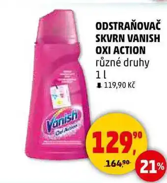 Penny Market ODSTRAŇOVAČ SKVRN VANISH OXI ACTION různé druhy, 1 l nabídka