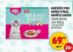 Penny Market KAPSIČKY PRO KOČKY V ŽELÉ, OMÁČCE LOUISA různé druhy, 12x 100 g nabídka