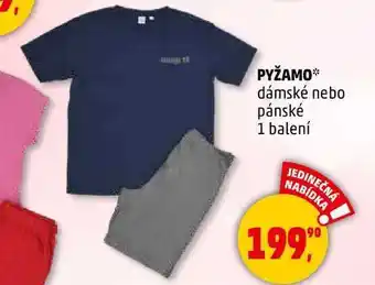 Penny Market PYŽAMO dámské nebo pánské, 1 balení nabídka