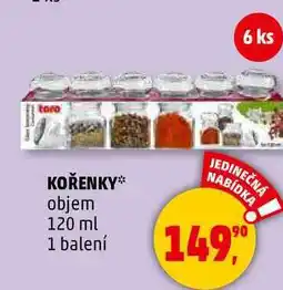 Penny Market KOŘENKY objem 120 ml, 6 ks, 1 balení nabídka