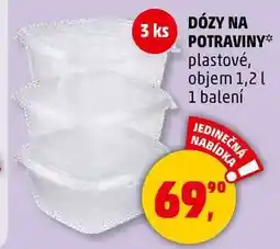 Penny Market DÓZY NA POTRAVINY plastové, objem 1,2 l, 1 balení nabídka