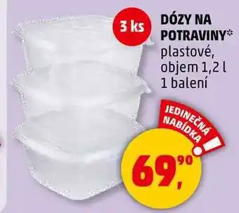 Penny Market DÓZY NA POTRAVINY plastové, objem 1,2 l, 1 balení nabídka