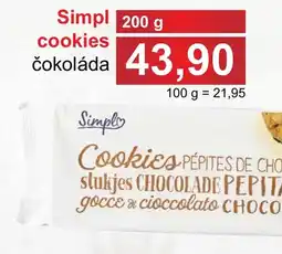 PLUS JIP Simpl cookies čokoláda nabídka