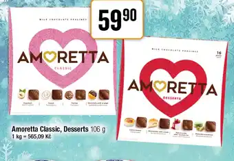 TEMPO Amoretta Classic, Desserts nabídka