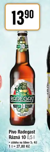 TEMPO Pivo Radegast Rázná 10 nabídka