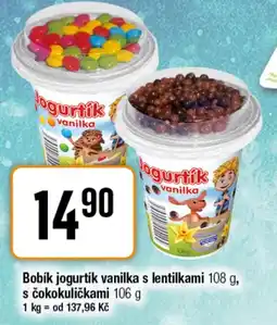 TEMPO Bobík jogurtík vanilka s lentilkami s čokokuličkami nabídka