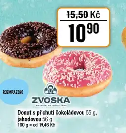 TEMPO Donut s příchutí čokoládovou, jahodovou nabídka