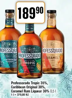 TEMPO Professorado Tropic 35%, Caribbean Original 38%, Caramel Rum Liqueur 30% nabídka