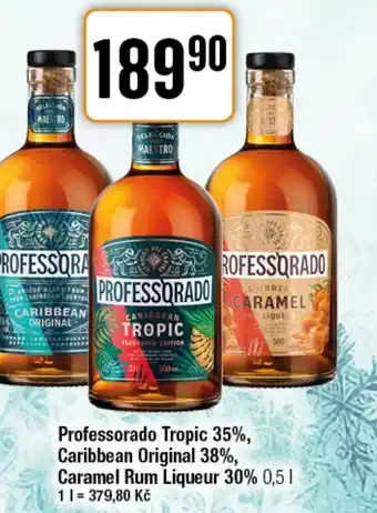 TEMPO Professorado Tropic 35%, Caribbean Original 38%, Caramel Rum Liqueur 30% nabídka