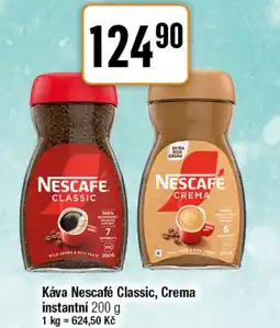 TEMPO Káva Nescafé Classic, Crema instantní nabídka