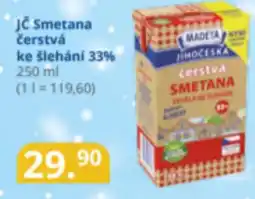 Potraviny CZ JC Smetana čerstvá ke šlehání 33% nabídka