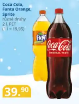 Potraviny CZ Coca Cola, Fanta Orange, Sprite nabídka