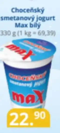 Potraviny CZ Choceňský smetanový jogurt Max bily nabídka