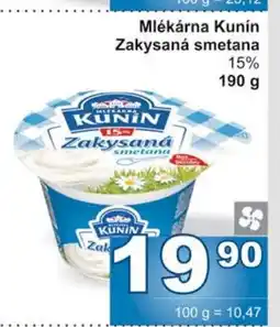 Jip Mlékárna Kunín Zakysaná smetana 15% nabídka