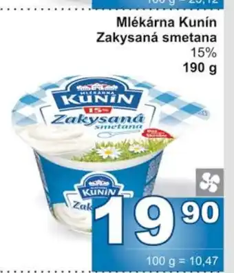 Jip Mlékárna Kunín Zakysaná smetana 15% nabídka